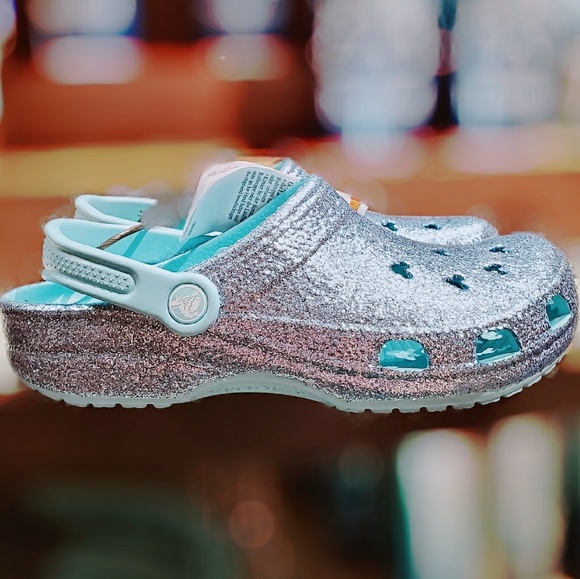 Disney Shoes Disney Arendelle Aqua Glitter Mickey Crocs Poshmark
